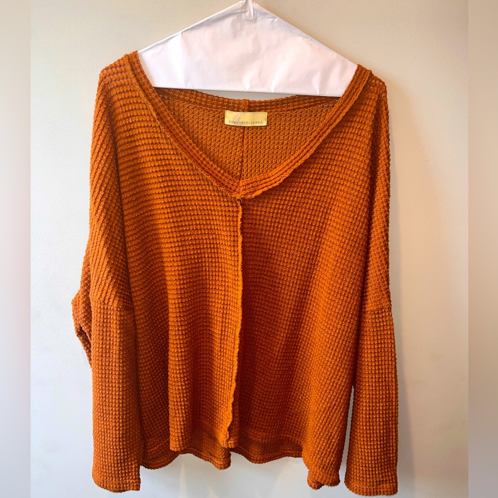 🧡Orange “How Very Loved” Sweater.